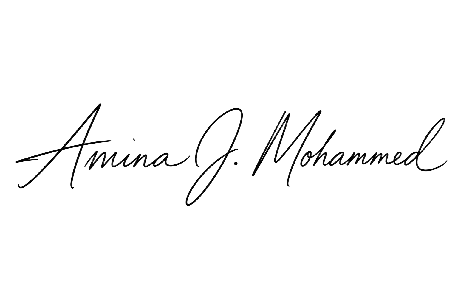 Signature of Amina J. Mohammed